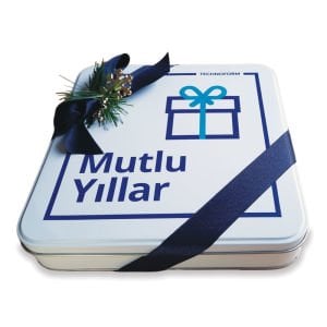 Özel Logo Baskılı Büyük Boy Metal Kutuda 25 adet Spesiyal Çikolata