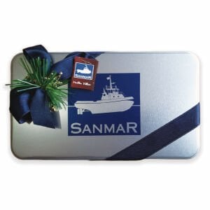 Logo Baskılı Dikdörtgen Metal Kutuda 28 adet Spesiyal Çikolata