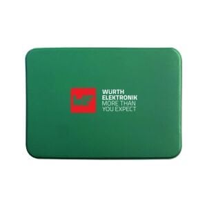 Koyu Yeşil Küçük Boy Dikdörtgen Metal Kutuda 12 adet Spesiyal Çikolata